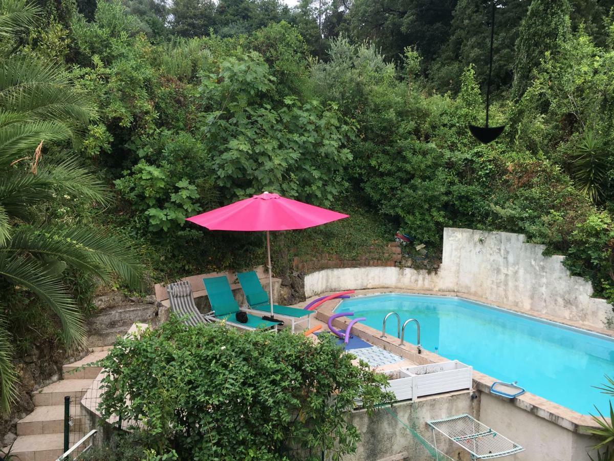 Le Cannet, Chambre à l'étage d'une maison avec piscine Exterior foto